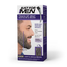 JUST FOR MEN, Touch of Gray Hair Color, Mustache & Beard Kit