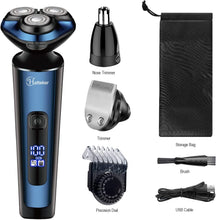 Hatteker Mens Electric Shavers ,Sideburn/Nose Trimmer Wet Dry IPX7 Waterproof Rechargeable Cordless 3 in 1