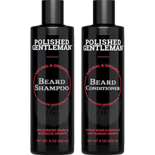 Polished Gentleman Beard Shampoo and Conditioner for Beard Growth - with Biotin and Tea Tree Oil (16oz)