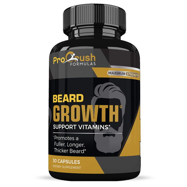 Beard Growth Support Supplement- Grow Fuller, Longer, Thicker, & Healthier Facial Beard & Mustache Hair with Biotin