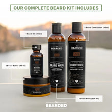 Live Bearded Complete Beard Grooming Kit - Beard Conditioner, Beard Wash, Beard Oil and Beard Butter