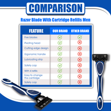 Nylea 5 Blade Razors for Men with Dual Lubrication and Precision Trimmer