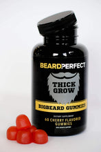 THICKGROW BIGBEARD Gummies  Beard Growth Formula- with Biotin, B12, and 10+ Elite Beard-Building Vitamins - 60 Cherry Flavored