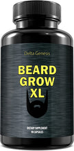 Beard Grow XL, Vegan Beard Grower Facial Hair Supplement, #1 Men’s Hair Growth Vitamins