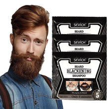 5Pcs Instant Hair Dye Black Beard Shampoo Men Efficient Instant Hair Dye Natural Beard Coloring Temporary Blackening 15ml TSLM1