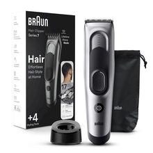 Braun Hair Clippers Series 7 7390, Hair Clippers for Men, Hair Clip from Home with 17 Length Settings, Incl. Memory SafetyLock Recall Setting, Ultra-Sharp Blades, 2 Combs, Stand, Pouch, Washable