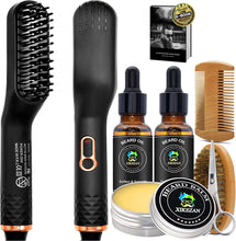 Men's Plus Beard Straightener w/ Beard Balm & Beard Growth Oil