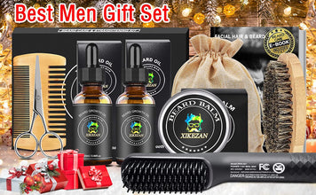 Men's Plus Beard Straightener w/ Beard Balm & Beard Growth Oil