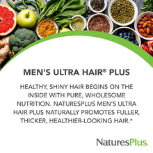 NaturesPlus Men's Ultra Hair Plus, Sustained Release - 60 Tablets - Gluten-Free - 30 Servings