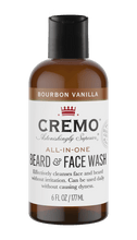 Cremo 2 in1 Beard & Face Wash Bourbon Vanilla 6oz
