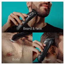 Braun Beard Detail Trimmer, Hair Clippers for Men, Cordless & Rechargeable, Mini Foil Shaver with Gillette ProGlide Razor, Silver, 10 Piece Set