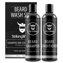 Striking Viking All-Natural Beard Wash & Conditions with Organic Argan and Jojoba Beard Oils, Sulfate & Paraben Free