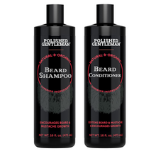Polished Gentleman Beard Shampoo and Conditioner for Beard Growth - with Biotin and Tea Tree Oil (16oz)