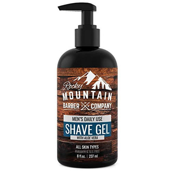 Men's Shave Gel - Clear Shaving Gel So You Can See Where You Are Shaving - For All Skin Types - Use with all Razor Types- 8oz