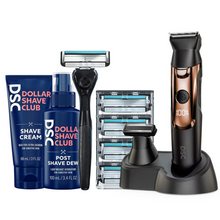 Dollar Shave Club | Double Header Electric Trimmer | Electric Razor with a Beard Trimmer Head & Separate Body Grooming Head