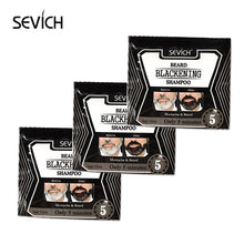 5Pcs Instant Hair Dye Black Beard Shampoo Men Efficient Instant Hair Dye Natural Beard Coloring Temporary Blackening 15ml TSLM1