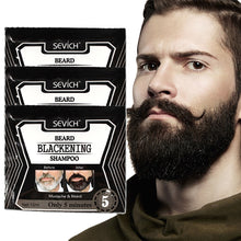 5Pcs Instant Hair Dye Black Beard Shampoo Men Efficient Instant Hair Dye Natural Beard Coloring Temporary Blackening 15ml TSLM1