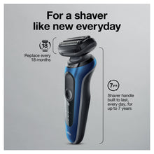 Braun Series 6 6020s Electric Shaver with Precision Trimmer for Men, Wet & Dry, Rechargeable, Cordless Foil Shaver, Blue