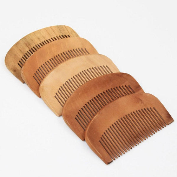 1 Pcs Natural Peach Wood Comb Close Teeth Anti-static Head Massage Beard Hair Care Wooden Tools Beauty Accessories