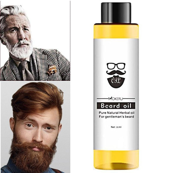 1 Pc 30ml Mokeru 100% Organic Beard Oil Hair loss Products Spray Beard Growth Oil Men Beard Grow Oil for Man Facial Hair Care